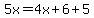 5x=4x%2B6%2B5
