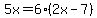 5x=6%282x-7%29