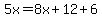 5x=8x%2B12%2B6