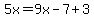 5x=9x-7%2B3