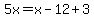5x=x-12%2B3