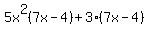 5x%5E2%287x-4%29%2B3%287x-4%29