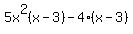 5x%5E2%28x-3%29-4%28x-3%29
