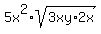 5x%5E2%2Asqrt%283xy%2A2x%29
