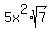 5x%5E2%2Asqrt%287%29+