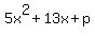 5x%5E2%2B13x%2Bp