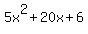 5x%5E2%2B20x%2B6