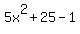 5x%5E2%2B25-1