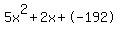 5x%5E2%2B2x%2B-192
