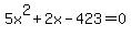 5x%5E2%2B2x-423=0