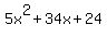 5x%5E2%2B34x%2B24