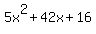 5x%5E2%2B42x%2B16