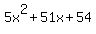 5x%5E2%2B51x%2B54