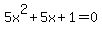 5x%5E2%2B5x%2B1+=+0