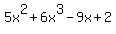 5x%5E2%2B6x%5E3-9x%2B2