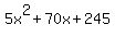 5x%5E2%2B70x%2B245