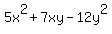 5x%5E2%2B7xy-12y%5E2
