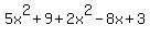 5x%5E2%2B9%2B2x%5E2-8x%2B3
