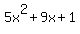5x%5E2%2B9x%2B1