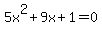 5x%5E2%2B9x%2B1+=+0