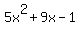 5x%5E2%2B9x-1