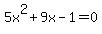 5x%5E2%2B9x-1=0