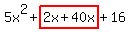5x%5E2%2Bhighlight%282x%2B40x%29%2B16