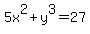 5x%5E2%2By%5E3=27