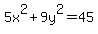 5x%5E2+%2B+9y%5E2+=+45