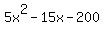 5x%5E2-15x-200