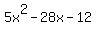 5x%5E2-28x-12