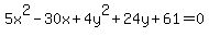 5x%5E2-30x%2B4y%5E2%2B24y%2B61=0