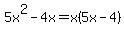 5x%5E2-4x=x%285x-4%29