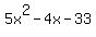 5x%5E2-4x-33