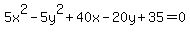 5x%5E2-5y%5E2%2B40x-20y%2B35=0