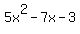 5x%5E2-7x-3