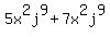 5x%5E2j%5E9+%2B+7x%5E2j%5E9