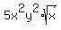 5x%5E2y%5E2%2Asqrt%28x%29