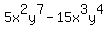 5x%5E2y%5E7-15x%5E3y%5E4