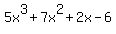 5x%5E3%2B7x%5E2%2B2x-6%29