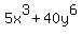 5x%5E3+%2B+40y%5E6