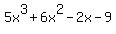 5x%5E3+%2B+6x%5E2+-+2x+-+9