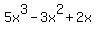 5x%5E3+-+3x%5E2+%2B2x