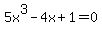 5x%5E3-4x%2B1=0+