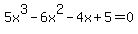 5x%5E3-6x%5E2-4x%2B5=0