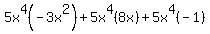 5x%5E4%28-3x%5E2%29%2B5x%5E4%288x%29%2B5x%5E4%28-1%29+