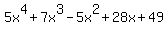 5x%5E4%2B7x%5E3-5x%5E2%2B28x%2B49