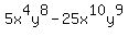 5x%5E4y%5E8-25x%5E10y%5E9