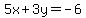 5x+%2B+3y=-6