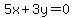 5x+%2B+3y+=+0